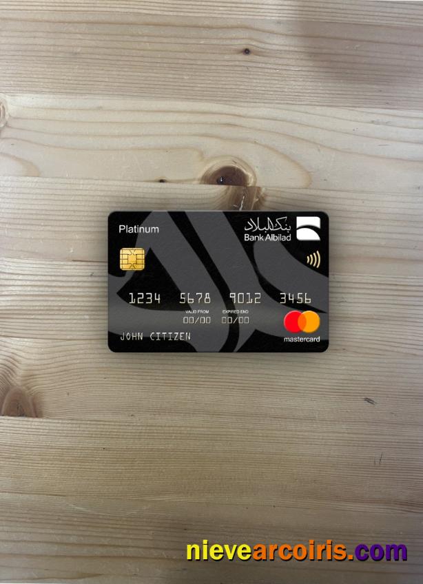 Saudi Arabia Bank Albilad bank platinum mastercard photolook